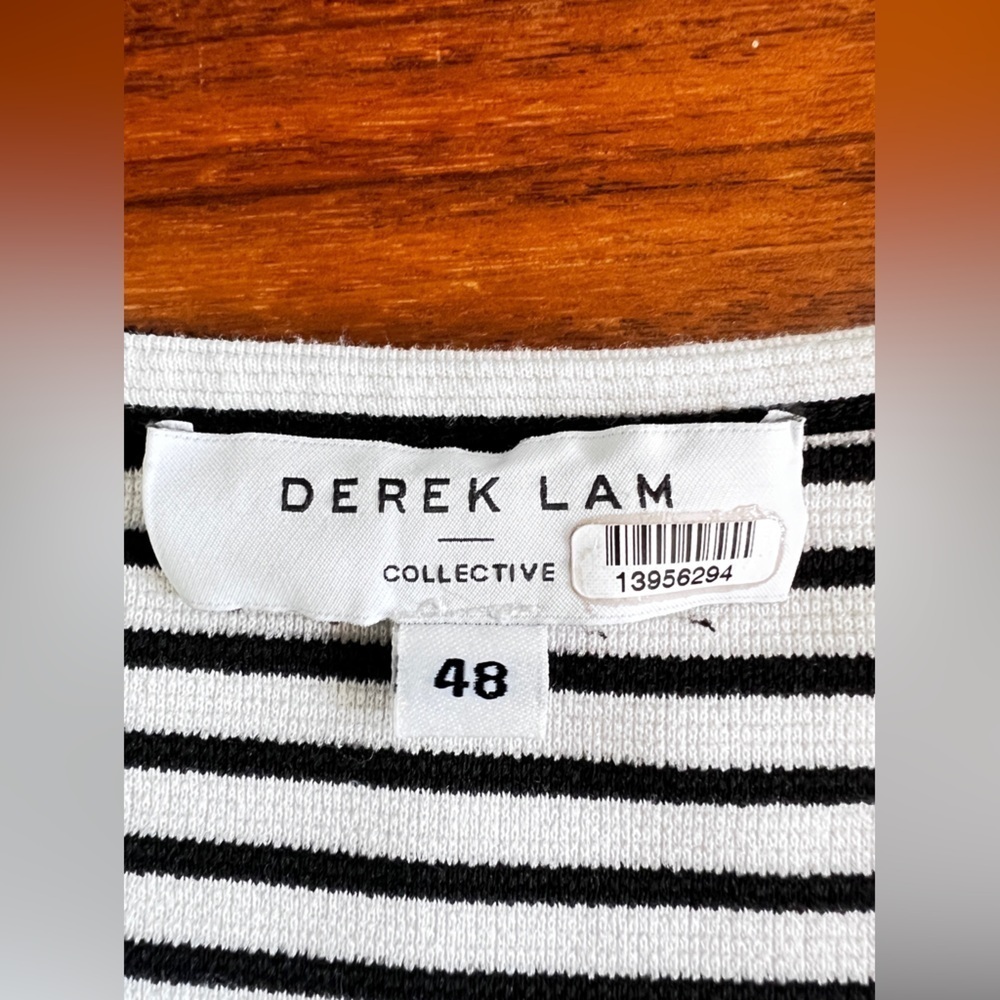 Derek Lam Collective black and white striped dress size 48 - Picture 12 of 16